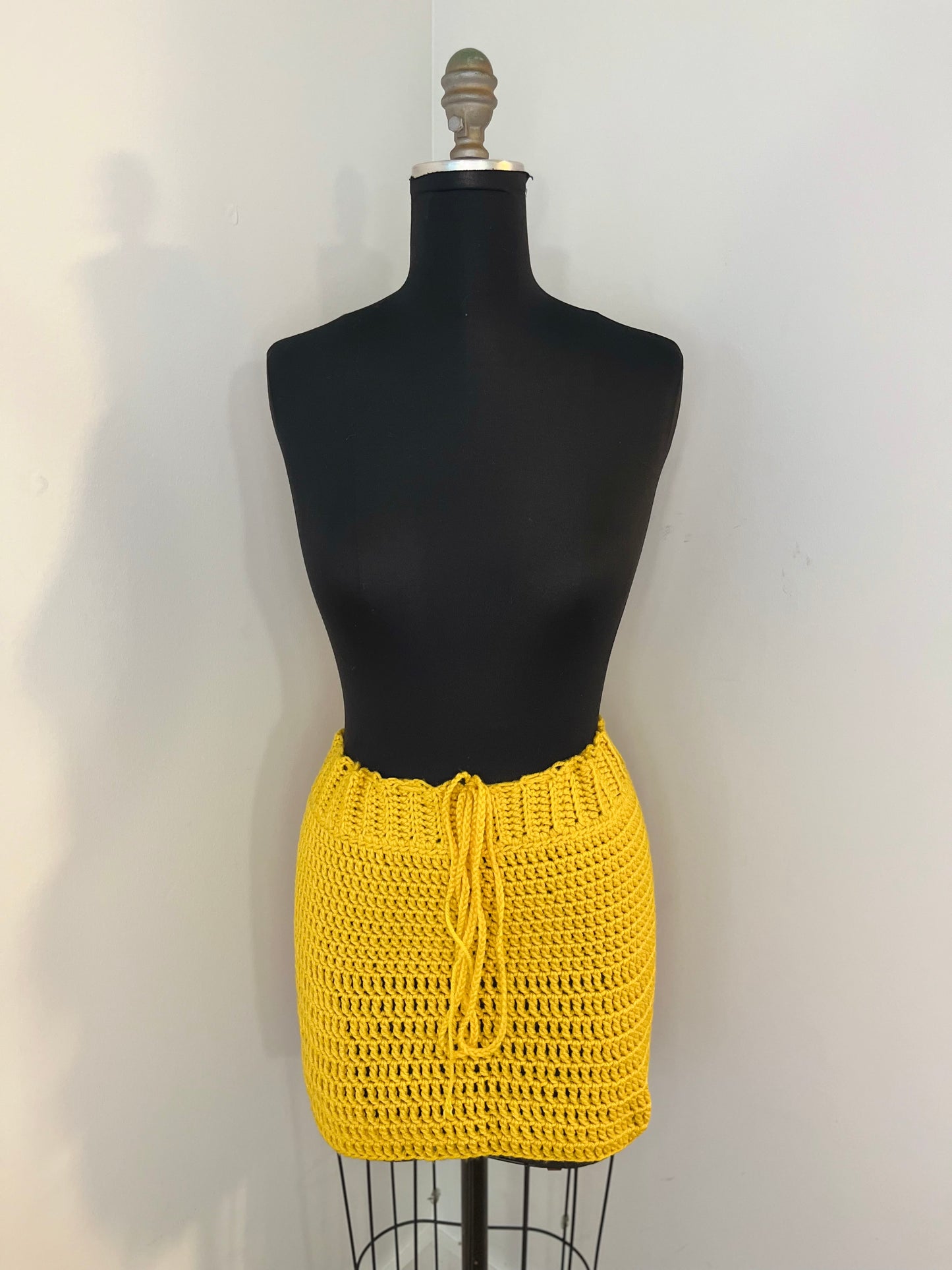 Crochet Sun Flower Draw String Skirt