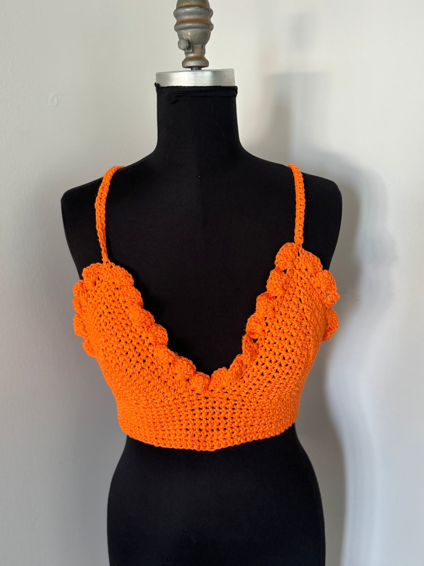Orange Sunshine Cross Back Crop Top